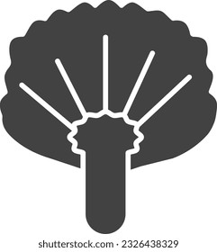 Chive Blossoms Icon image. Suitable for mobile application.