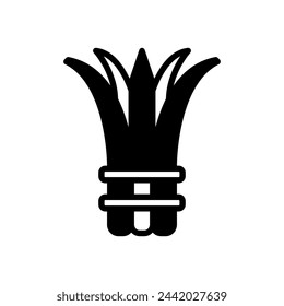 Icono de planta de cebollino en vector. Logotipo
