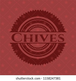 Chives retro red emblem