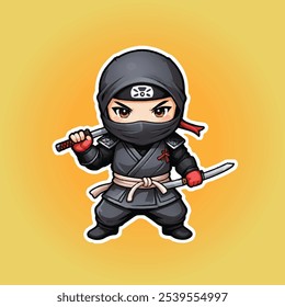 Chivi ninja guerreiro Coleção Sticker