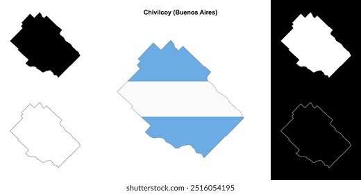 Chivilcoy department (Buenos Aires) mapa esboço conjunto