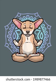 Chiweenie Mom Funny Yoga Cute Dog Owner Love Lover Gift design vector illustration for use in design and print poster canvas