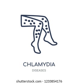 Chlamydia icon. Chlamydia linear symbol design from Diseases collection. Simple outline element vector illustration on white background