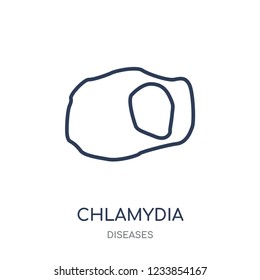 Chlamydia trachomatis icon. Chlamydia trachomatis linear symbol design from Diseases collection. Simple outline element vector illustration on white background