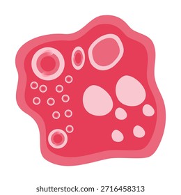 Ilustração Vetorial de Chlamydia Trachomatis. Ilustração vetorial representando células imunológicas humanas, incluindo macrófagos e mastócitos, mostrando a biologia do sistema imunológico e tipos de monócitos na imunologia