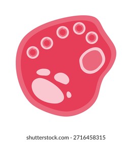 Ilustração Vetorial de Chlamydia Trachomatis. Ilustração vetorial representando células imunológicas humanas, incluindo macrófagos e mastócitos, mostrando a biologia do sistema imunológico e tipos de monócitos na imunologia