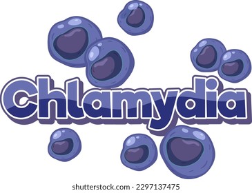 Chlamydia trachomatis virus on white background illustration