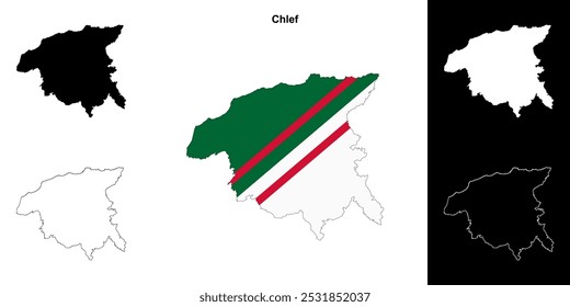 Conjunto de mapas da província de Chlef