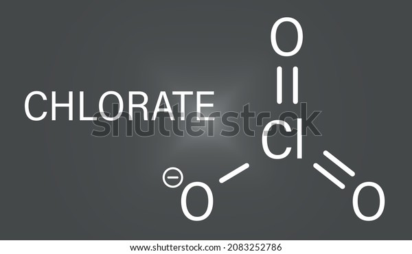 Chlorate Anion Chemical Structure Skeletal Formula Stock Vector Royalty Free 2083252786 