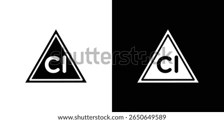 Chlorine bleach icon Isolated flat vector in outline