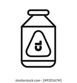 Chlorine bleach icon linear graphics set vector