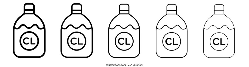 Cloro ícone alvejante simples ilustração logotipo arte