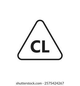 Chlorine bleach icon Simple thin outline