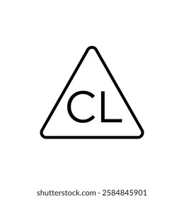 Chlorine bleach icon Thin line art isolated