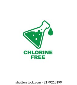 chlorine free icon on white background