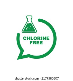 Chlorine Free Icon On White Background