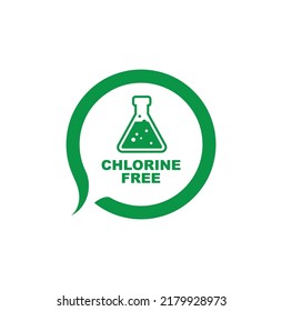 Chlorine Free Icon On White Background