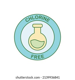 Chlorine Free Label Icon Color Icon Stock Vector (Royalty Free ...