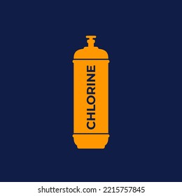 Chlorine Gas Tank Icon, Vector