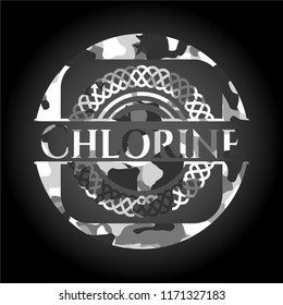 Chlorine grey camouflaged emblem