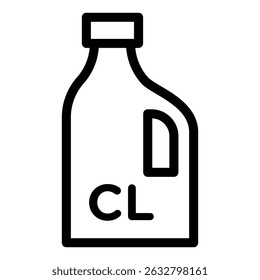 Chlorine icon Black and white outline vector