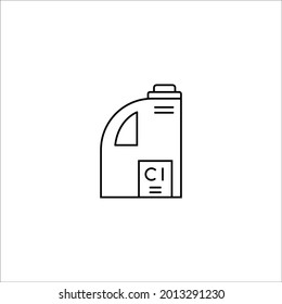 chlorine icon on white background