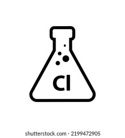 Chlorine Icon On White Background