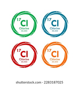 conjunto de iconos de cloro. ilustración de plantilla vectorial para diseño web
