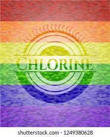 Chlorine lgbt colors emblem 