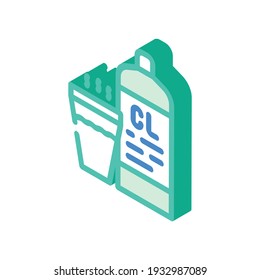 chlorine smell isometric icon vector. chlorine smell sign. isolated symbol illustration
