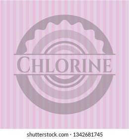 Chlorine vintage pink emblem