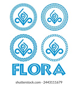 Chloris - Flora Greek Mythology Symbol Vector Illustration
