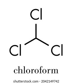 Chloroformlösemolekül. Skelettformel.