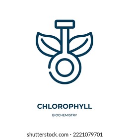 Chlorophyll icon. Linear vector illustration from biochemistry collection. Outline chlorophyll icon vector. Thin line symbol for use on web and mobile apps, logo, print media.