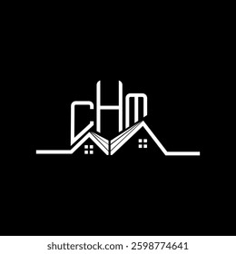 CHM Real State logo design, CHM simple and modern logo. CHM luxurious alphabet design  
