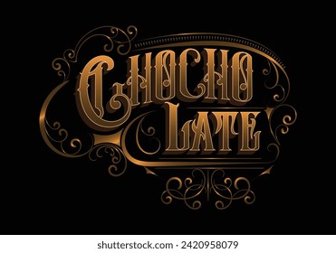 CHOCHOLATE lettering custom template design