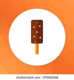 Choc-ice with nuts on stick