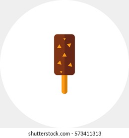 Choc-ice with nuts on stick