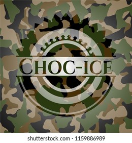 Choc-ice on camouflage texture