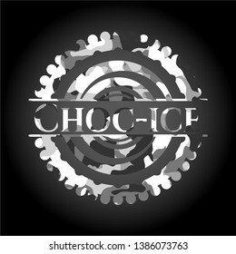 Choc-ice on grey camo pattern