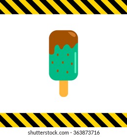 Choc-ice on stick