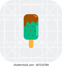 Choc-ice on stick