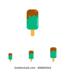 Choc-ice on stick