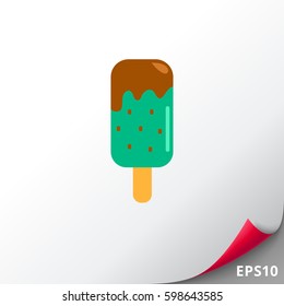 Choc-ice on stick