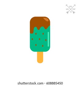 Choc-ice on stick