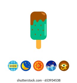 Choc-ice on stick