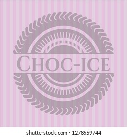 Choc-ice retro style pink emblem