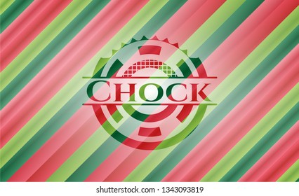 Chock christmas emblem.