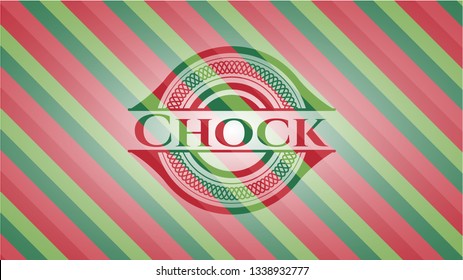 Chock christmas style emblem.