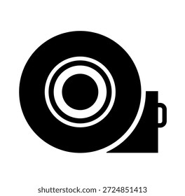 Chock Your Wheels Black Icon, Vector Illustration, Isolate On White Background Label. EPS10 